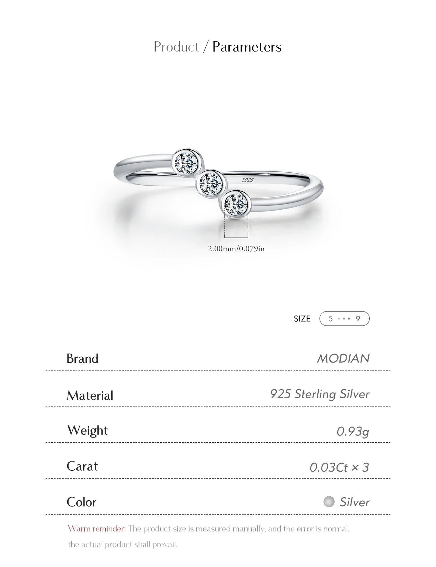 MODIAN D Color Moissanite Lab Diamond Rings 925 Sterling Silver Irregular Line Stackable Fashion Ring For Women Fine Jewelry