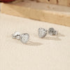 MODIAN 3 Sizes Heart Moissanite Ear Studs 925 Sterling Silver Dazzling Stackable Fashion Stud Earrings For Women Fine Jewelry