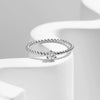MODIAN D Color Round Moissanite Lab Diamond Rings 925 Sterling Silver Simple Classic Beads Stackable Ring For Women Jewelry