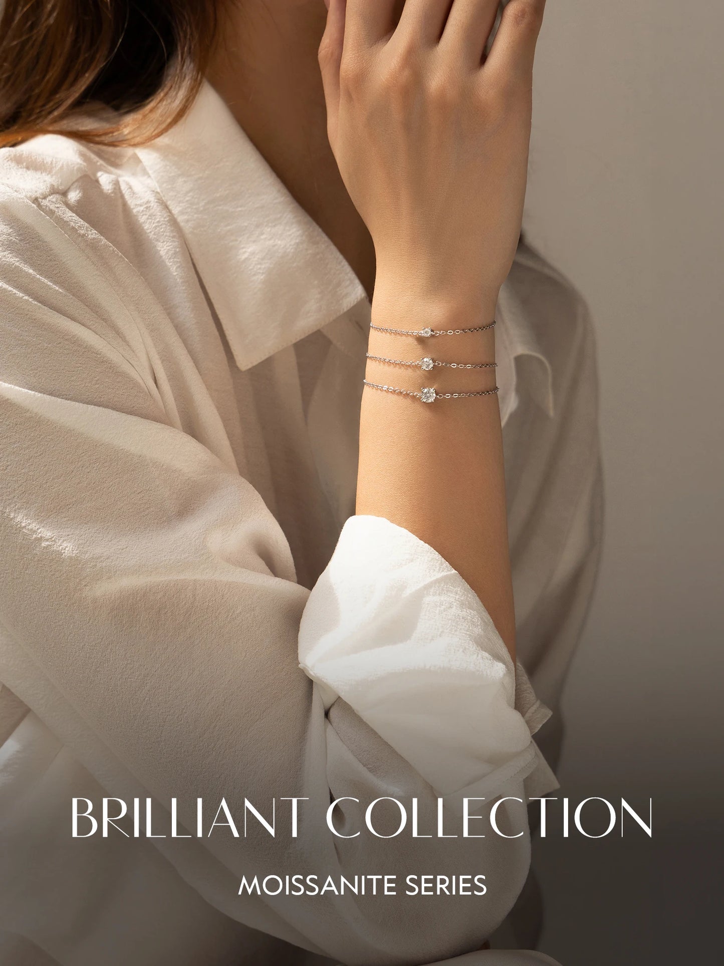 MODIAN D Color Moissanite Bracelet 925 Sterling Silver Classic Minimalist Daily Link Chain Bracelet For Women Fine Jewelry