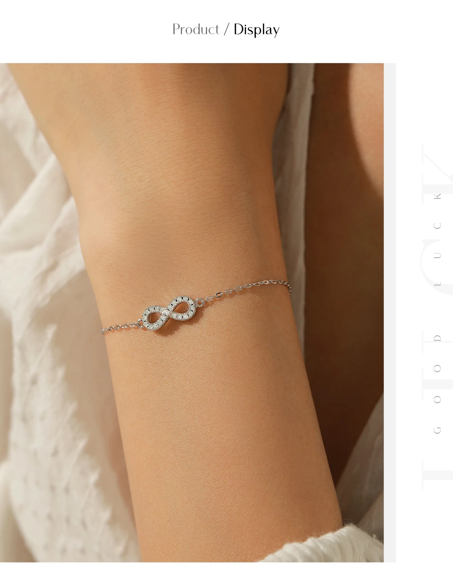 MODIAN D Color Moissanite Lab Created Diamond Bracelet 925 Sterling Silver Romantic Exquisite Infinity Love For Women Jewelry