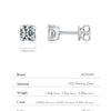 MODIAN 3MM-5MM Size D Color Moissanite 925 Sterling Silver Classic Simple Round Stud Earrings For Women Fine Stackable Jewelry