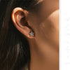 MODIAN D Color Dazzling Moissanite Earrings 925 Sterling Silver Trendy Cute Snowflake Stud Earrings For Women Fine Jewelry