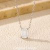 MODIAN D Color Rectangle Emerald Cut Moissanite Necklaces 925 Sterling Silver Classic Luxury Pendant Necklace For Women Jewelry