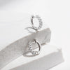 MODIAN D Color Moissanite Small Hoop Earrings 925 Sterling Silver Hollow Sparkling Ear Buckles For Women Wedding Fine Jewelry