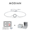 MODIAN D Color Moissanite Bracelet 925 Sterling Silver Fashion Hallow Out Round Link Chain Bracelet For Women Fine Jewelry Gifts