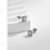 MODIAN D Color Moissanite Stud Earrings Round Cut Lab Created Diamond 925 Sterling Silver Silver Bridal Jewelry For Women Gifts