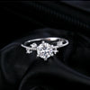 MODIAN 1CT Moissanite Ring 925 Sterling Silver Delicate Flower Six Claws Lab Created Diamond Rings For Women Wedding Jewelry