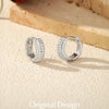 MODIAN D Color Sparkling Moissanite Ear Buckle 925 Sterling Silver Luxury Circle Hoop Earrings For Women Wedding Fine Jewelry