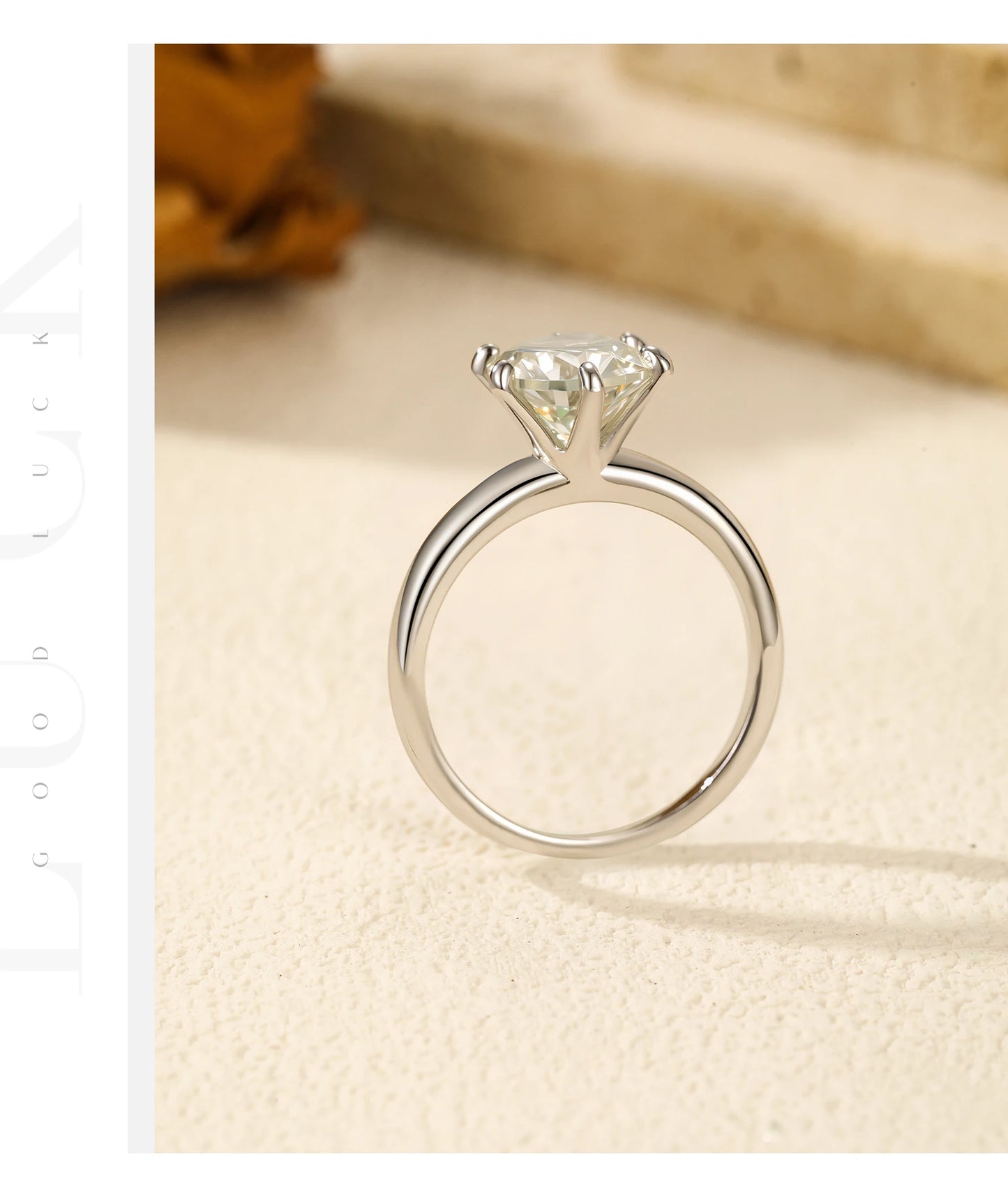 MODIAN 2ct D Color VVS1 Clarity Moissanite 925 Sterling Silver Dazzling Classic Crown Rings For Women Wedding Fine Jewelry