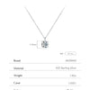 MODIAN 1CT Prong Setting Moissanite Necklace D color VVS1 Lab Diamond Pendant For Women 925 Sterling Silver Wedding Jewelry
