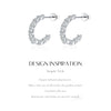 MODIAN D Color C Shape Moissanite Earrings 925 Sterling Silver Charming Dazzling Hoop Earrings For Women Wedding Fine Jewelry
