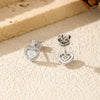 MODIAN Dazzling D Color Hearts Moissanite Halo Earrings 925 Sterling Silver Clasic Wedding Stud Earrings For Women Fine Jewelry