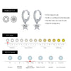 MODIAN D Color Round Moissanite Ear Buckles 925 Sterling Silver Fashion Stars Hoop Earrings For Women Wedding Jewelry Gifts