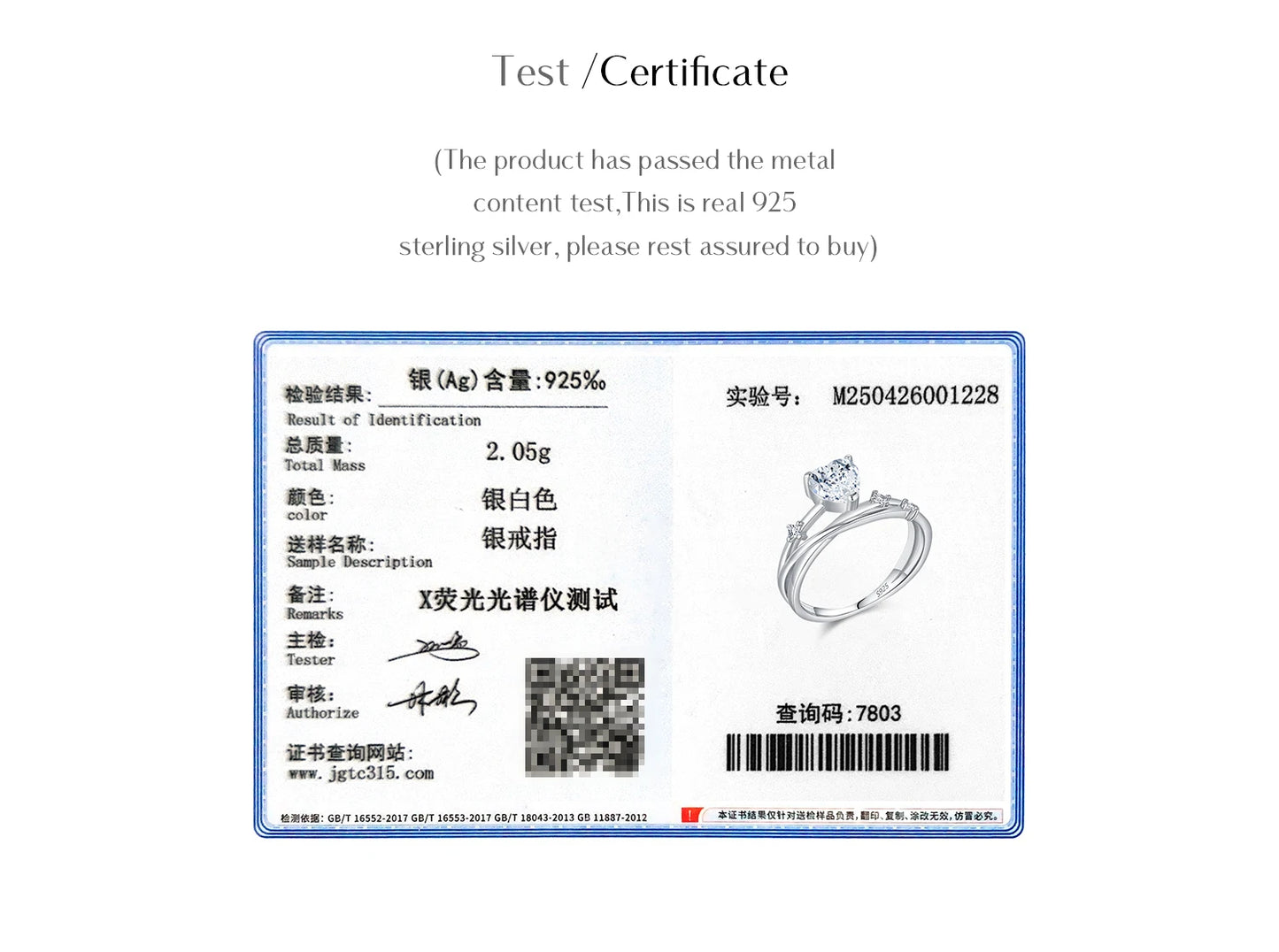 MODIAN 0.8CT D Color Heart Moissanite 925 Sterling Silver Line Multi-layer Rings For Women Romantic Wedding Fine Jewelry Gifts