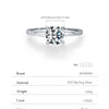 MODIAN 1CT Moissanite Ring Delicate Square Cushion Cut Lab Diamond Ring 925 Sterling Silver Wedding Statement Jewelry For Women
