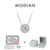 MODIAN Classic Moissanite Link Chain Necklace 925 Sterling Silver Wedding Anniversary Pendant Necklace For Women Fine Jewelry