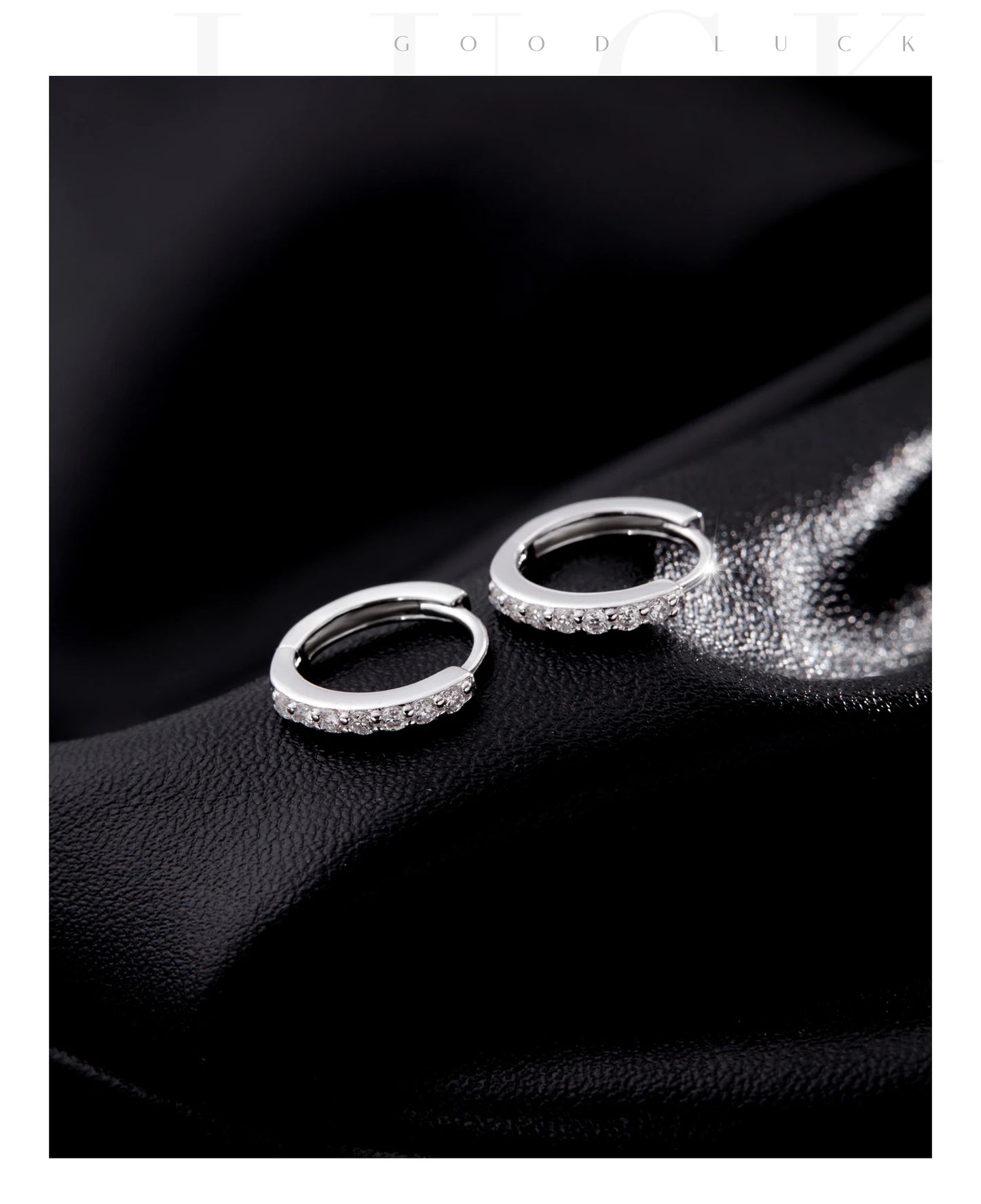 MODIAN D Color Moissanite 925 Sterling Silver Classic Simple Round Hoop Earrings Ring For Women Daily Fine Jewelry Set