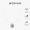 MODIAN 1CT Round Clarity Moissanite Necklace 925 Sterling Silver Transparent Line Choker Pendant Necklace For Women Fine Jewelry
