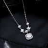 MODIAN 1CT D Color Moissanite Necklace 925 Sterling Silver Luxury Halo Charm Pendant Necklace For Women Bridal Wedding Jewelry