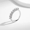 MODIAN Moissanite Wedding Band 925 Sterling Silver Ring Platinum Plated Lab Diamond Stackable Crown Jewelry For Women Gifts