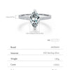 MODIAN Marquise Cut D Color Moissanite Finger Rings 925 Sterling Silver Exquisite Wedding Engagement Ring For Women Fine Jewelry