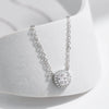 MODIAN Square & Round Halo Moissanite 925 Sterling Silver Pendant Necklace D Color VVS1 Lab Diamond Necklace For Women Jewelry