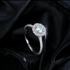 MODIAN D Color Green Teal Moissanite Halo Ring 925 Sterling Silver Trendy Elegant Finger Rings For Women Wedding Fine Jewelry