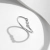 MODIAN D Color Moissanite Lab Diamond Rings 925 Sterling Silver Irregular Line Stackable Fashion Ring For Women Fine Jewelry