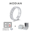 MODIAN Exquisite D Color Moissanite Ring 925 Sterling Silver Fashion Stackable Eternity Band Rings For Women Fine Jewelry