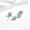 MODIAN Luxury Tiny Halo Moissanite Stud Earrings 925 Sterling Silver Earrings For Women Engagement Wedding Fine Jewelry Gift