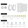 MODIAN D Color Moissanite U Shape Hoop Earrings 925 Sterling Silver Exquisite Elegant Ear Buckle For Women Daily Fine Jewelry