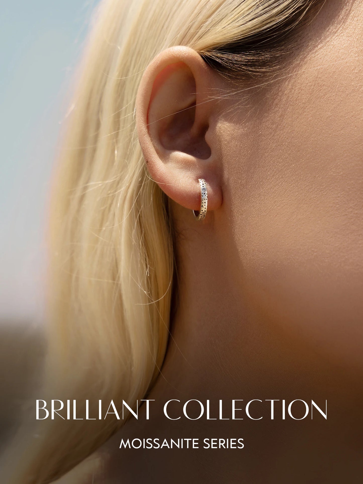 MODIAN D Color Moissanite Ear Buckles 925 Sterling Silver Sparkle Retro Hollow Stars Hoop Earrings For Women Fine Jewelry