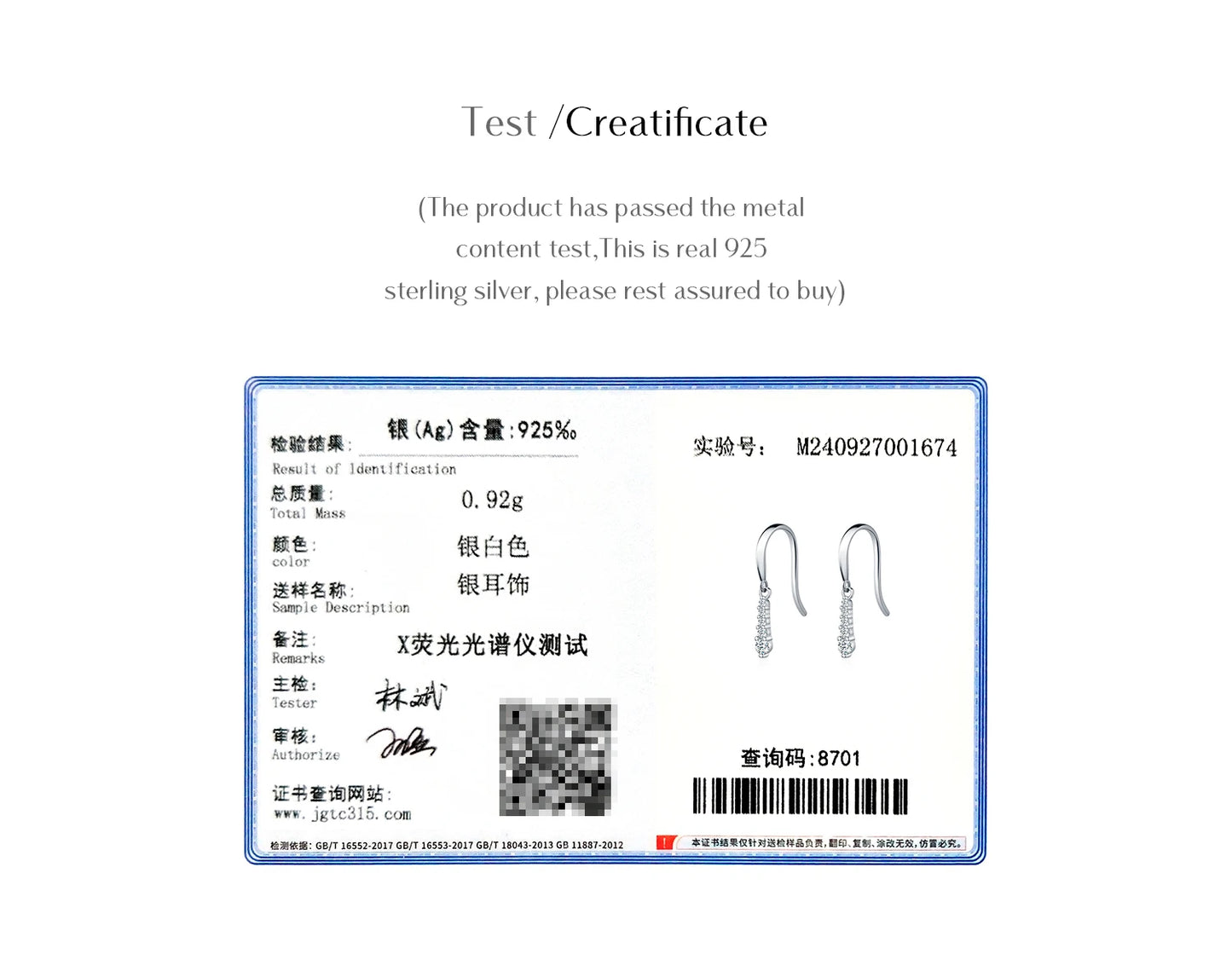 MODIAN D Color Moissanite Dangle Dangle 925 Sterling Silver Fashion Dazzling Fashion Water Drop Earrings For Women Fine Jewelry