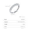 MODIAN D Color VVS1 EX Round Moissanite Ring 925 Sterling Silver Eternity Bands Rings Women Wedding Engagement Luxury Jewelry