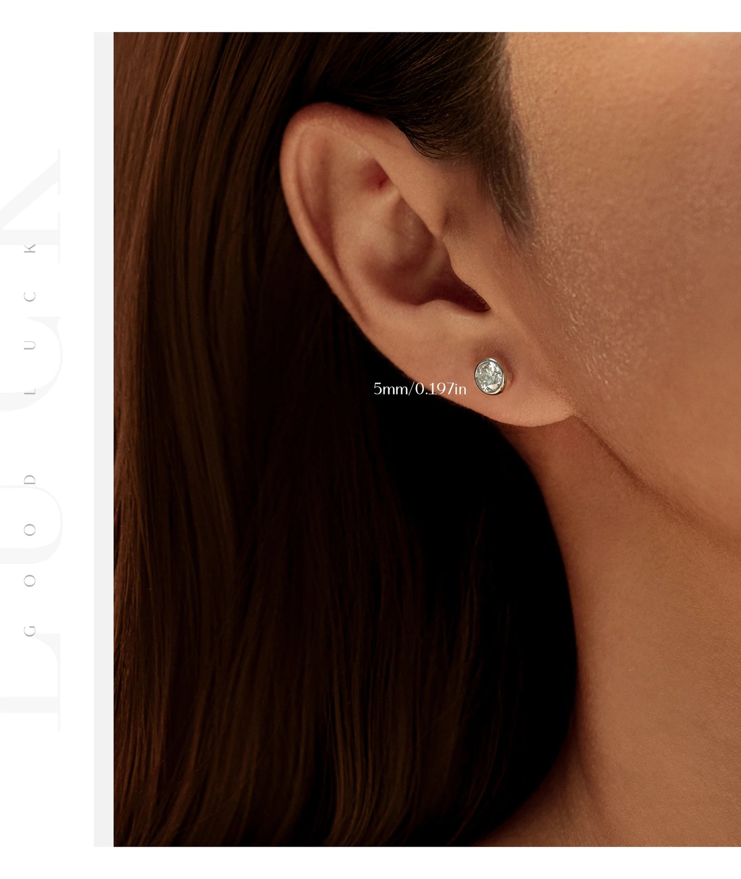 MODIAN 1CT/2CT D Color Bezel Moissanite Earrings 925 Sterling Silver Classic Round Stud Earrings For Women Wedding Fine Jewelry