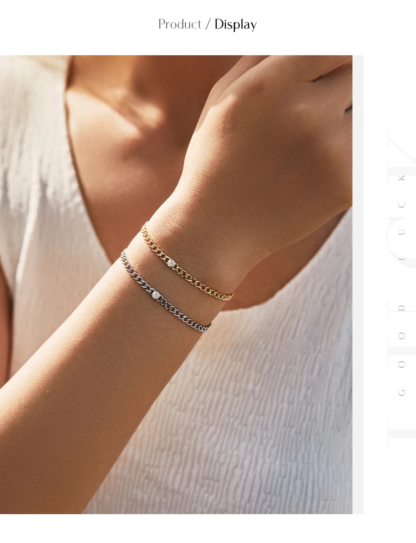 MODIAN D Color VVS1 Cearl Round Moissanite Bracelets 925 Sterling Silver Fashion Gourmette Link Chain Bracelet For Women Jewelry