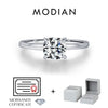 MODIAN 1CT Moissanite Ring Delicate Square Cushion Cut Lab Diamond Ring 925 Sterling Silver Wedding Statement Jewelry For Women