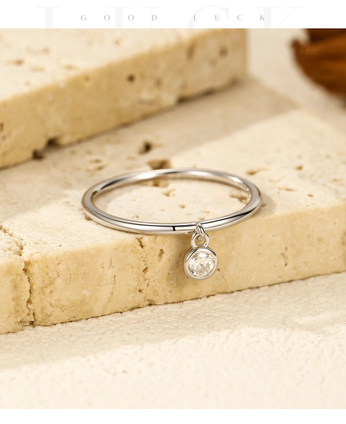 MODIAN D Color Round Moissanite Ring 925 Sterling Silver Small Charms Sparkling Finger Rings For Women Wedding Jewelry Gift