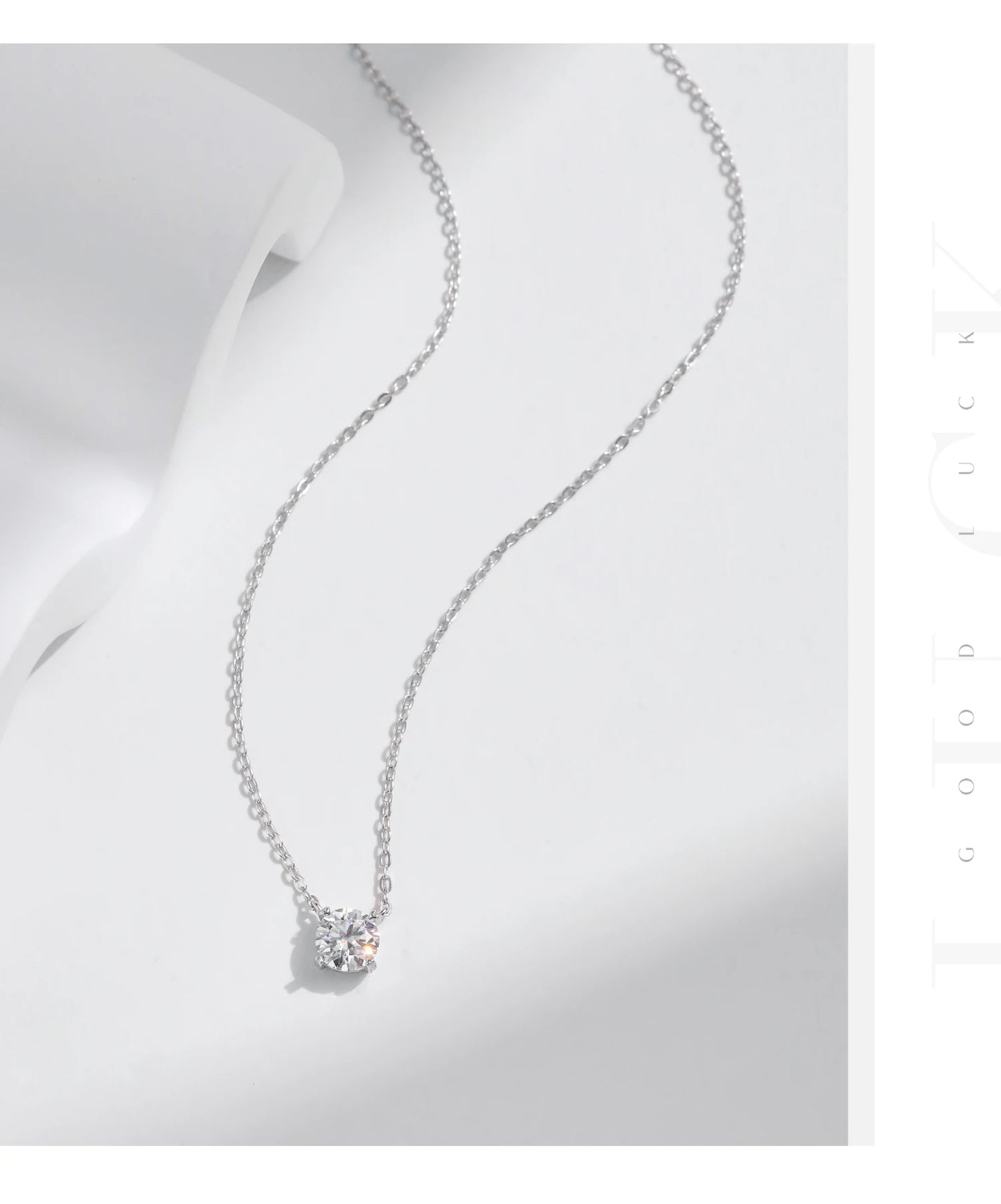 MODIAN Moissanite Pendant Necklace D Color 0.8CT Lab Diamond For Women Wedding Engagement 925 Sterling Silver Fine Jewelry Gift