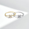 MODIAN Four Leaf Clover D Color Moissanite Ring 925 Sterling Silver Stackable Beads Trendy Finger Ring For Women Fine Jewelry