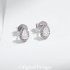 MODIAN D Color Pear Cut Moissanite Stud Earrings 925 Sterling Silver Water Drop Lab Created Diamond Wedding Jewelry For Women
