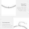 MODIAN White Gold Plated D Color Round Moissanite Twisted Bracelet 925 Sterling Silver VVS1 Dainty Adjustable Jewelry Gifts