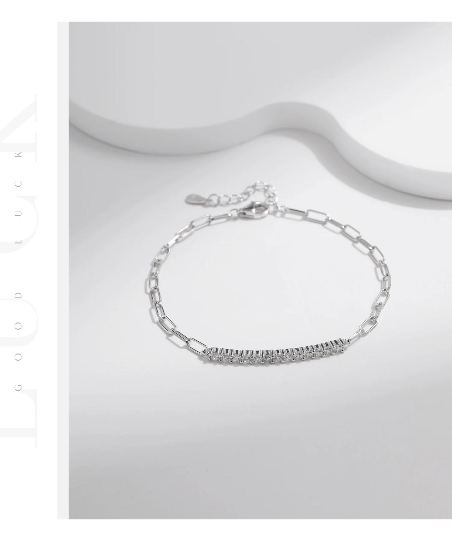 MODIAN Sparkling D Color Moissanite Bracelet 925 Sterling Silver Lock Stackable Trendy Bracelets For Women Jewelry With Gift Box