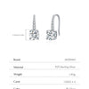 MODIAN D Color Luxury Moissanite Hook Earrings 925 Sterling Silver Classic Drop Earrings For Women Wedding Statement Jewelry