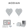 MODIAN D Color Moissanite Simple Daily Wear Ear Studs 925 Sterling Silver Heart Small Stud Earrings For Women Fine Party Jewelry