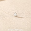 MODIAN 1CT Round Clarity Moissanite Necklace 925 Sterling Silver Transparent Line Choker Pendant Necklace For Women Fine Jewelry