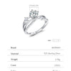 MODIAN 1CT VVS1 Clarity Moissanite Dazzling Ring 925 Sterling Silver e Multi-layer Lines Rings For Women Wedding Jewelry Gifts