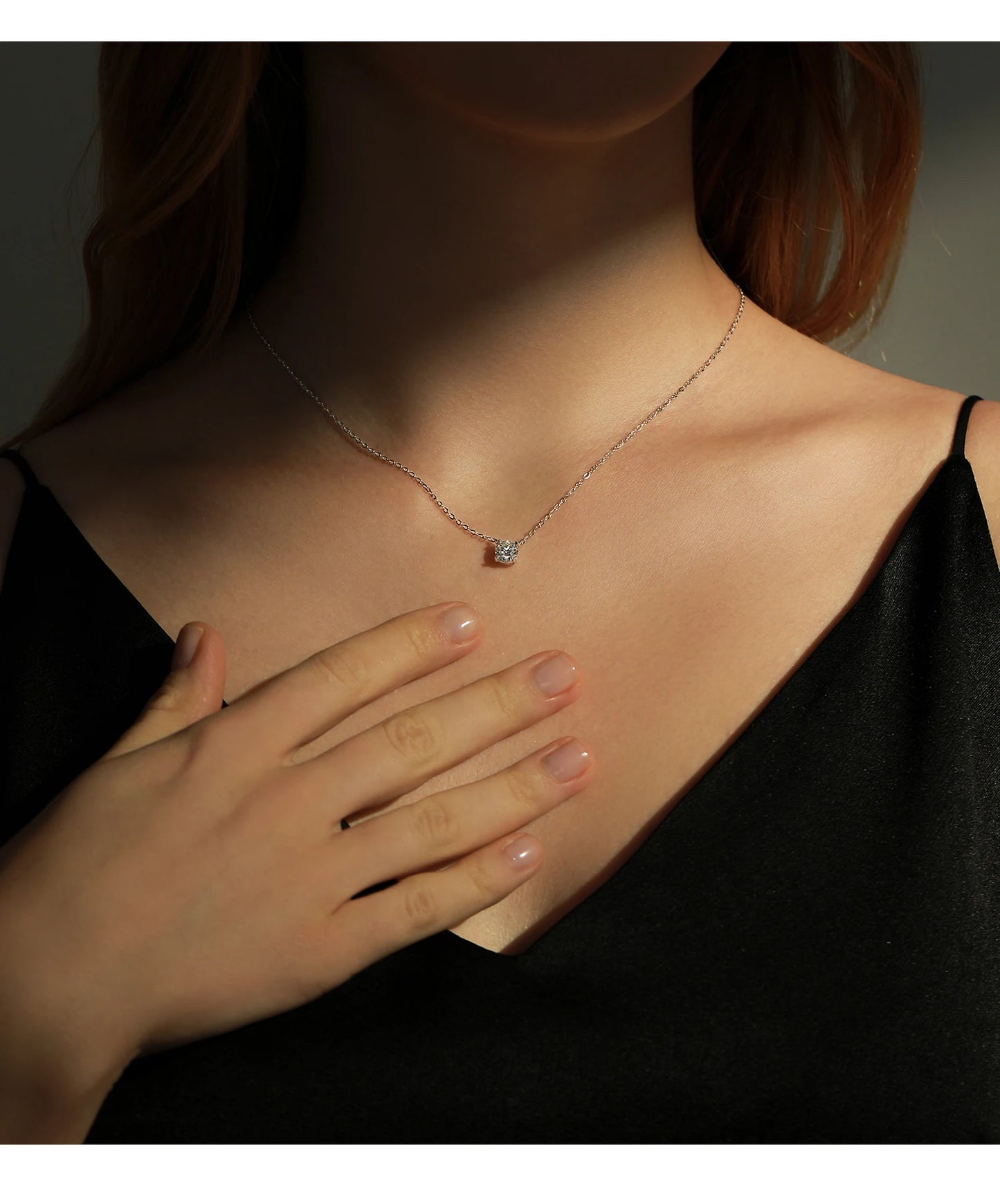 MODIAN Moissanite Pendant Necklace D Color 0.8CT Lab Diamond For Women Wedding Engagement 925 Sterling Silver Fine Jewelry Gift