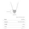 MODIAN D Color Heart Moissanite 925 Sterling Silver Fashion Simple Pendant Necklace For Women Wedding Fine Jewelry Gfits